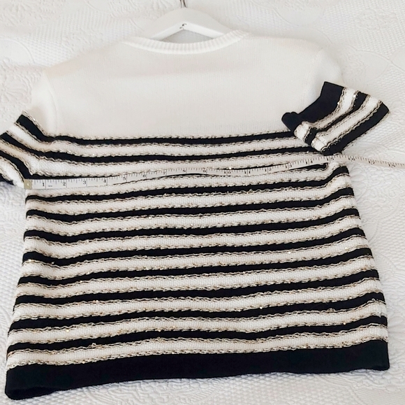 Balmain Paris Striped Knit Top Size 38 EU - Picture 5 of 16